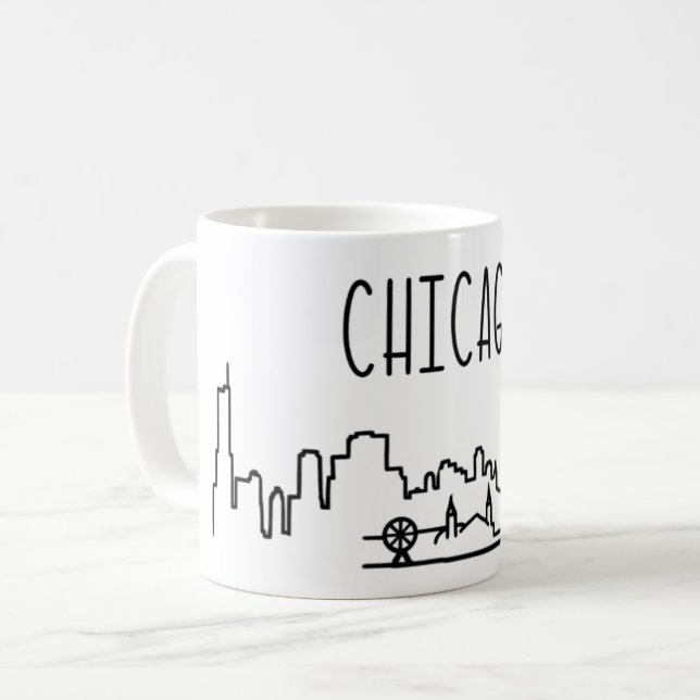 Taza De Café Chicago Skyline Mug (Anverso izquierdo)
