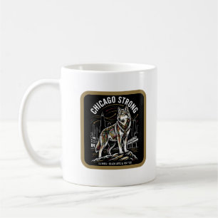 Taza De Café Chicago Strong Grey Wolf Gran Migración Patrimonio