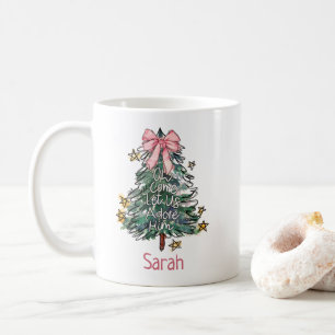 Taza De Café Chicas acuarelas caprichosas de Navidad