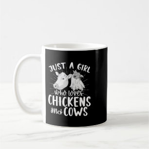 Taza De Café Chicas agricultoras agricultoras Granjas Pollos de