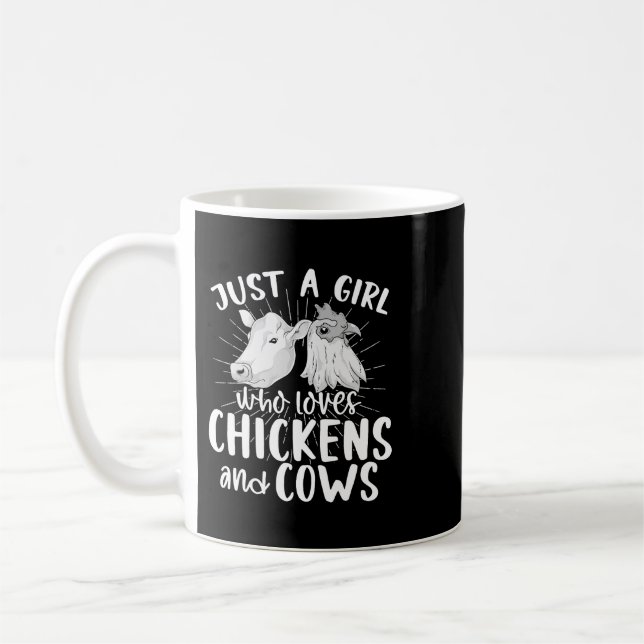 Taza De Café Chicas agricultoras agricultoras Granjas Pollos de (Izquierda)