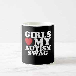 Taza De Café Chicas Aman Mi Conciencia Del Flow De Autismo Cora