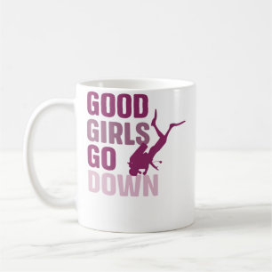 Taza De Café Chicas Buenas Se Divierten Buceando Divertido
