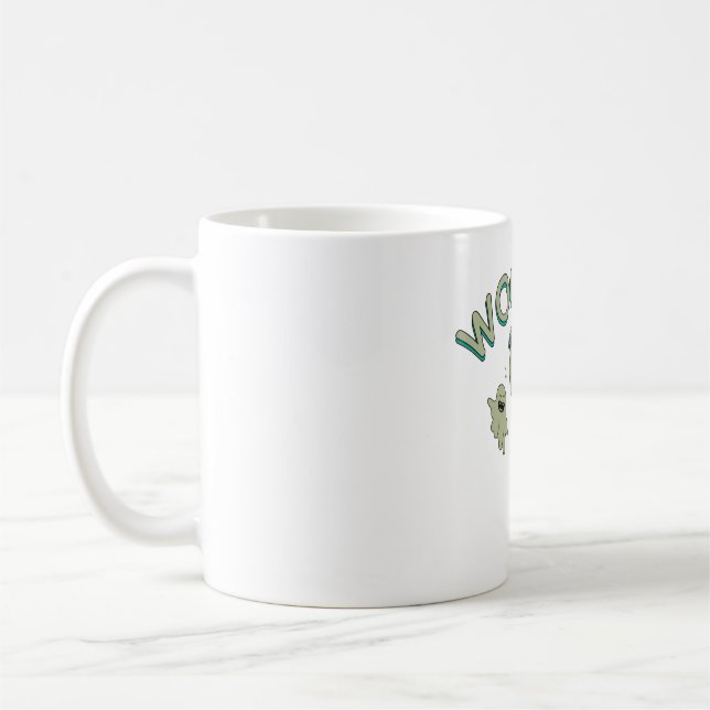 Taza De Café Chicas caídas Wooooo fantasma T-Shirt (Izquierda)