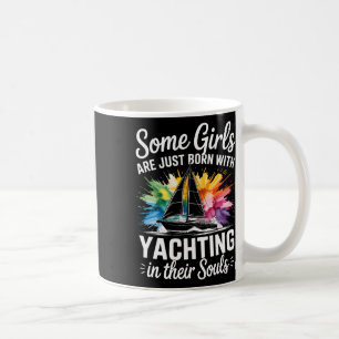 Taza De Café Chicas Con Almas De Yate Crucero De Fiesta De La R