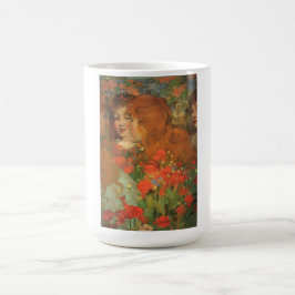 Taza De Café Chicas con lapachos rojos (de George Henry)