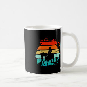 Taza De Café Chicas De Caballo - Chica Vintage Con Perros Y