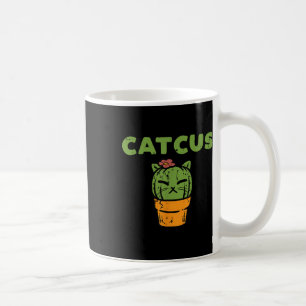 Taza De Café Chicas de Cat Cactus Cute Succulent Plant Kitten