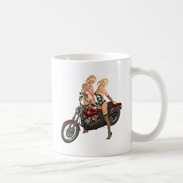 Taza De Café Chicas de ciclismo de red (Derecha)