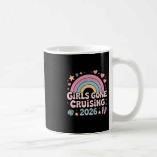 Taza De Café Chicas de crucero 2026 Crucero retro arcoíris Vaca