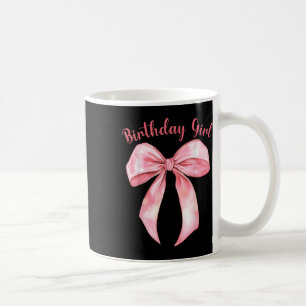 Taza De Café Chicas de cumpleaños Coquette Bow Estética Girly N