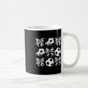 Taza De Café Chicas de fútbol Coquette Bow