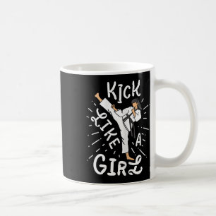 Taza De Café Chicas de karate kick como un kickboxing taekwondo