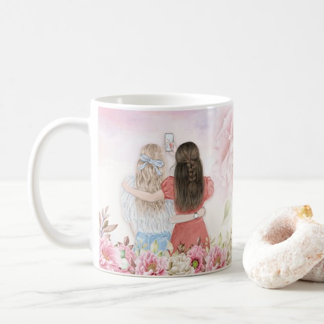 Taza De Café Chicas de los mejores amigos (Con donut)