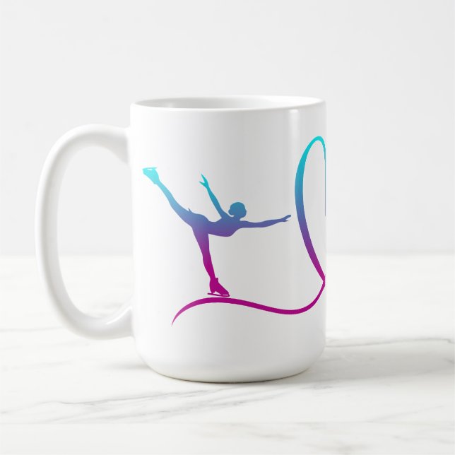 Taza De Café chicas de patinaje artístico "Me encanta el patina (Izquierda)