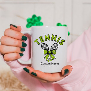 Taza De Café Chicas de tenis personalizadas lindas y coquetas