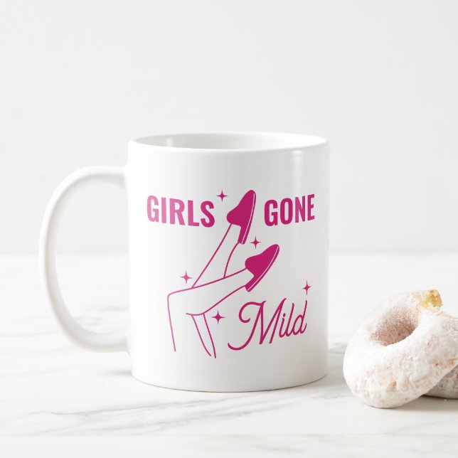 Taza De Café Chicas Fiestan Mild Spa Despedida de Soltera Rosa (Con donut)