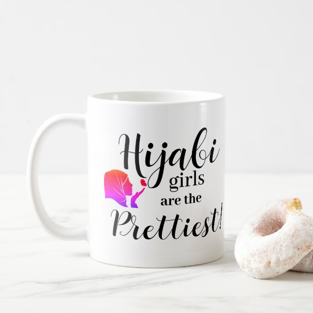 Taza De Café chicas hiyabíes adolescentes musulmanes (Con donut)