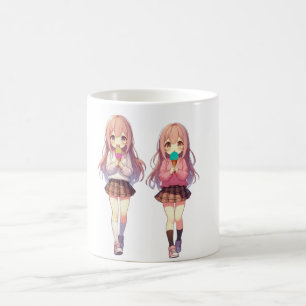Taza De Café Chicas lindas de anime de helado
