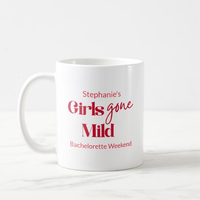 Taza De Café Chicas Moderadas Fin de Semana de Solteras Guion M (Izquierda)