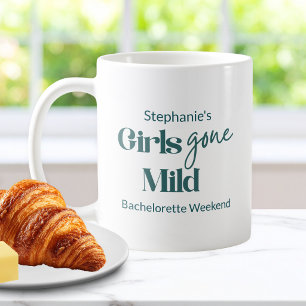 Taza De Café Chicas Moderadas Letra Cursiva Teal Fin de Semana