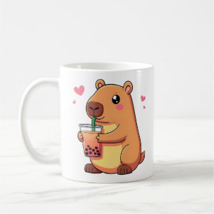 Taza De Café Chicas mujeres de té con burbujas de Boba que bebe