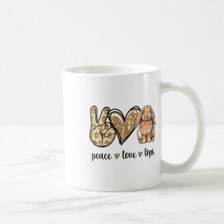 Taza De Café Chicas Mujeres Paz Amor Mini Holland Lop Conejita 