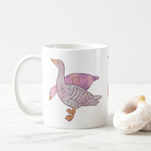 Taza De Café Chicas ocas Duo de ocas caprichosas del arte pop