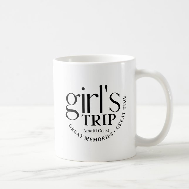 Taza De Café Chicas personalizados Viaje Grupo de Viajes de Gra (Derecha)