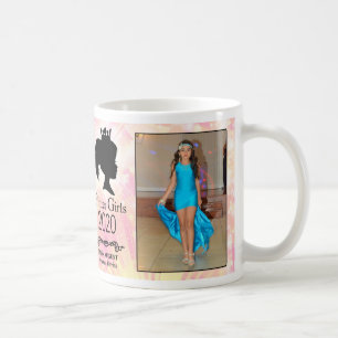 Taza De Café Chicas purpurinas 2020 Miss agosto
