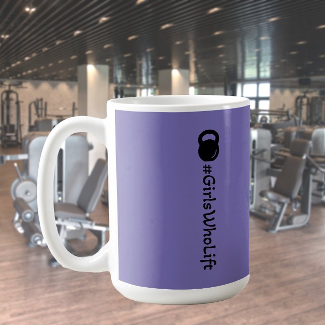 Taza De Café chicas que levantan Kettlebell Mug (Subido por el creador)