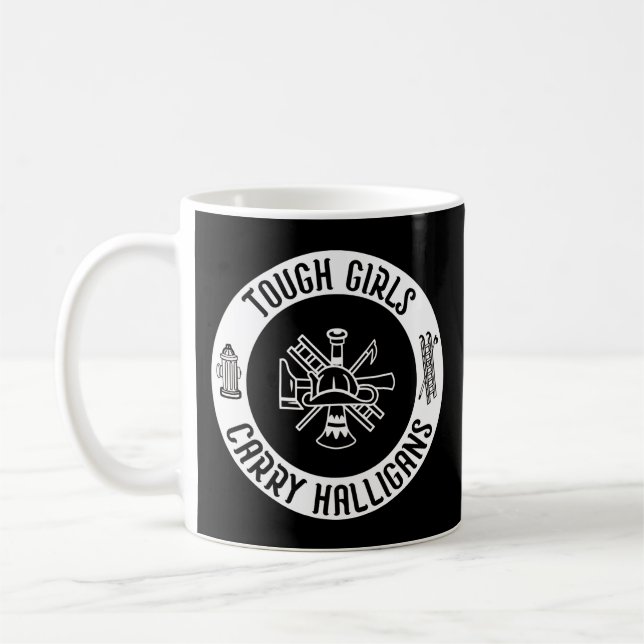 Taza De Café Chicas que luchan contra la fiebre llevan Halligan (Izquierda)