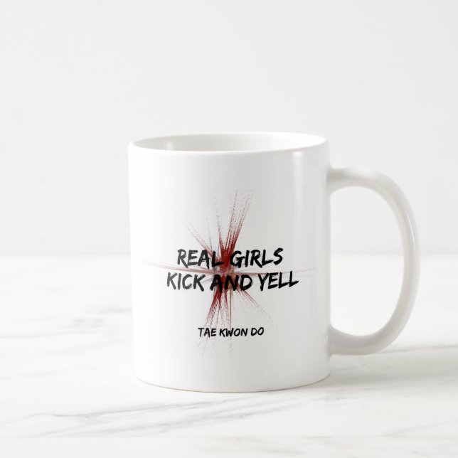 Taza De Café Chicas reales patean y gritan café tafetán (Derecha)