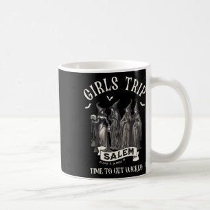 Taza De Café Chicas Retro Viajan Salem 1692 Perdieron A Una Bru