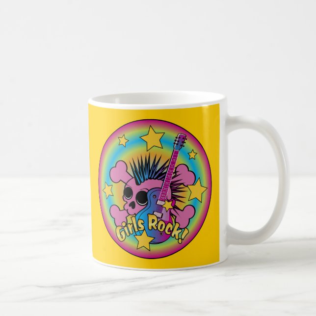 Taza De Café Chicas Rock Skull & Crossbone (Derecha)