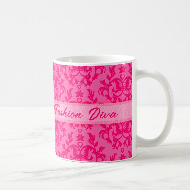 Taza De Café Chicas rosados calientes de la moda Diva (Derecha)