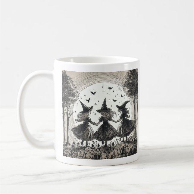 Taza De Café Chicas serán Chicas bailando brujas (Izquierda)