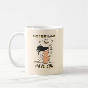 Taza De Café Chicas Solo Quieren Tener Sol – Vacaciones de Vera