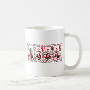 Taza De Café Chicas ucranianos tradicionales de Ucrania del