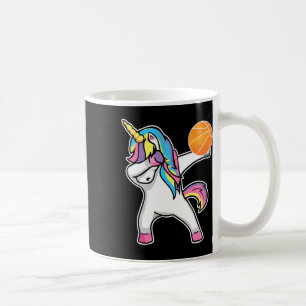 Taza De Café Chicas Unicorn Dabbing Bysketbyll Jugador Fun Bbyl