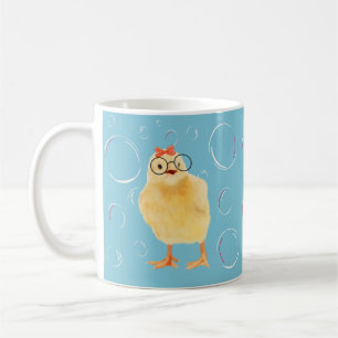 Taza De Café Chick De Bebé Con Gafas