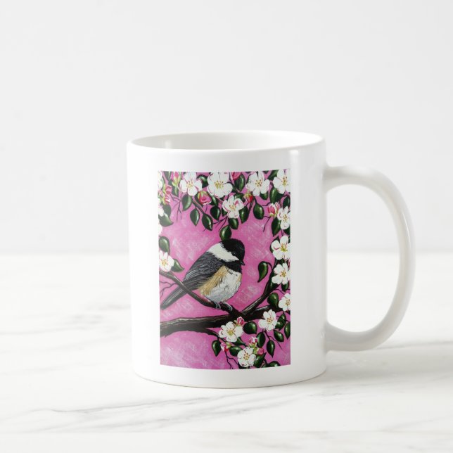 Taza De Café Chickadee negro (Derecha)