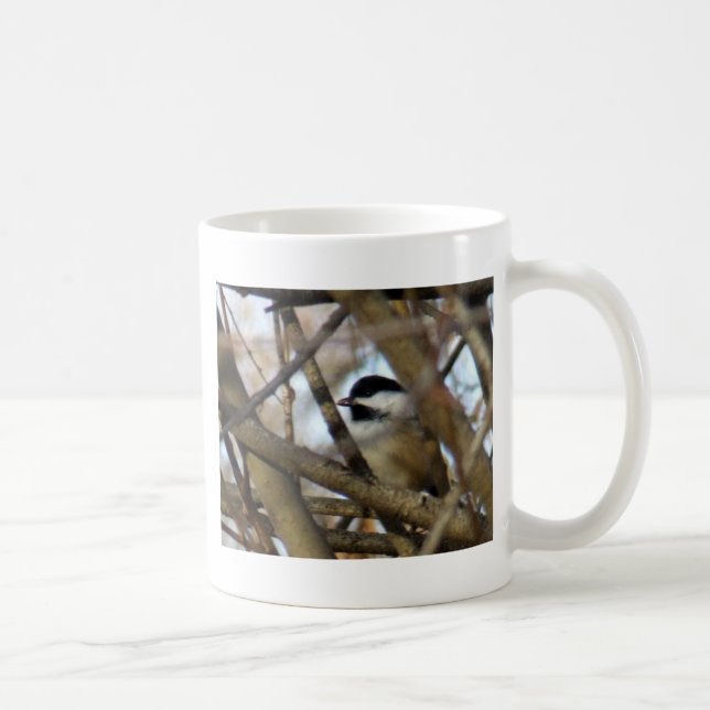 Taza De Café Chickadee Negro-capsulado (Derecha)