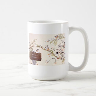 Taza De Café Chickadee que no recolecta "ningún gato permitido