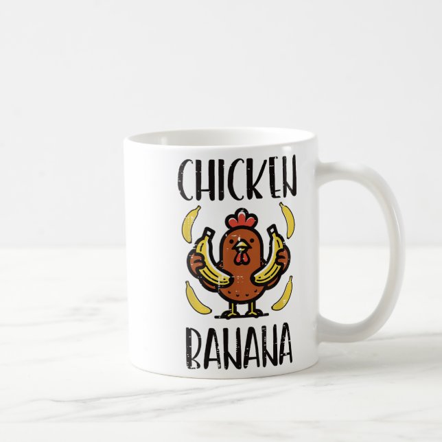 Taza De Café Chicken Banana Cute Song Dance Fruit Niños Jóvenes (Derecha)