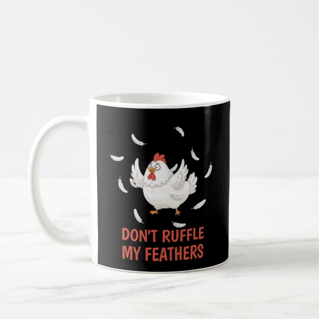 Taza De Café Chicken Feathers (Izquierda)