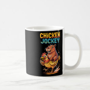 Taza De Café Chicken Jockey Capybara Amantes de Pixel Art Gamer