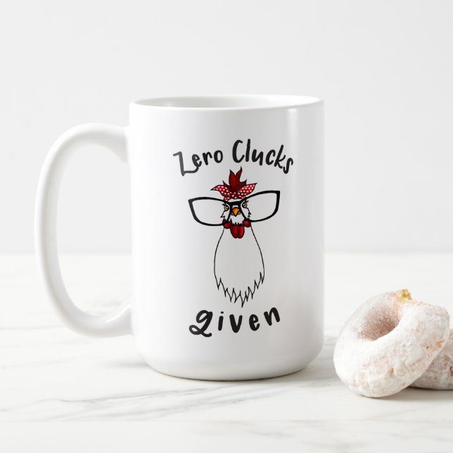 Taza De Café Chicken loco Lady Antisocial Granjero Pollos de gr (Con donut)