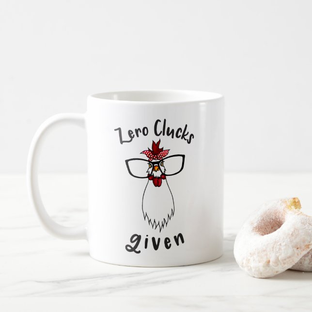 Taza De Café Chicken loco Lady Antisocial Granjero Pollos de gr (Con donut)