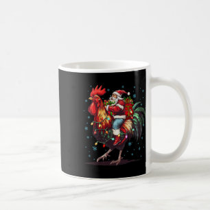 Taza De Café Chicken Lover Xmas Divertido Santa Riendo Pollo Ch